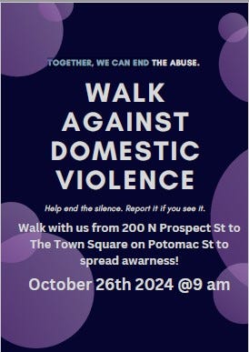 Walk against domestic violence set for Oct. 26